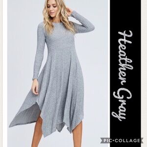 SALE!! 1 Left! Heather Gray Sweater Dress